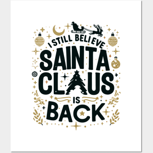 "Santa's Magic Returns" - Whimsical Christmas Belief Design Posters and Art